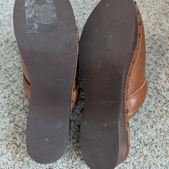 Madewell Tan Leather Mules with Studded Detail - Picture 5 of 5